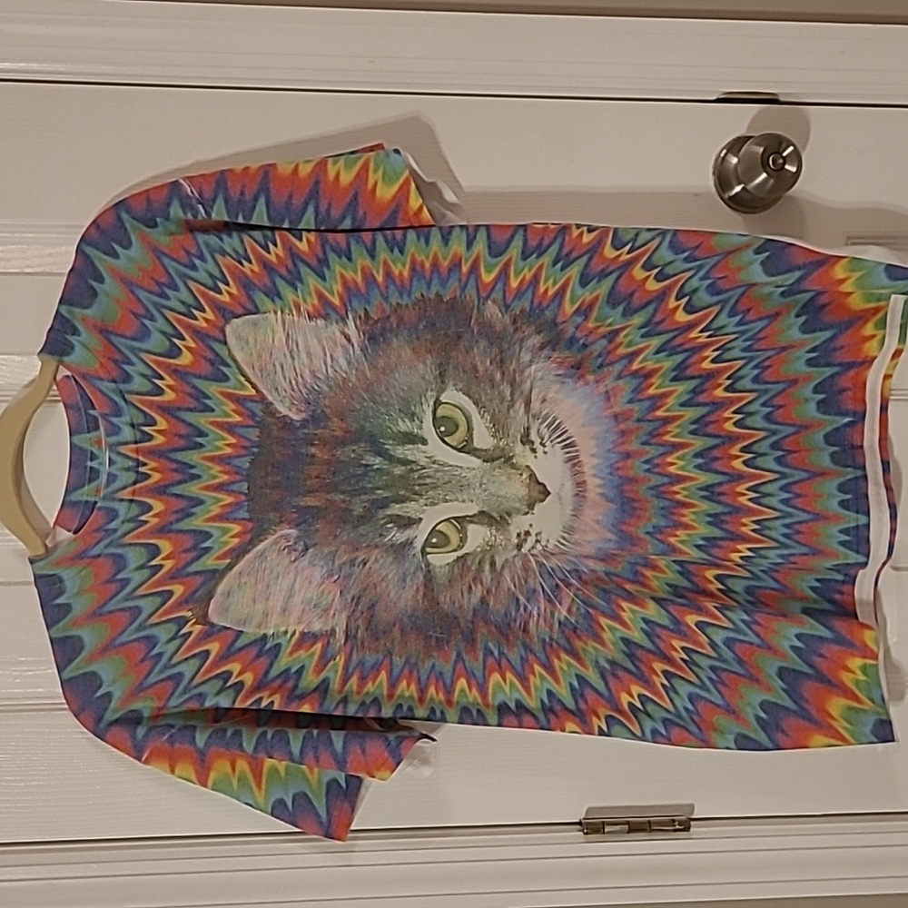 Gildan Tie dye Cat T-shirt